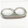 Image 2 : SILVER DOUBLE CZ RING SIZE  5.5 AND 6.5