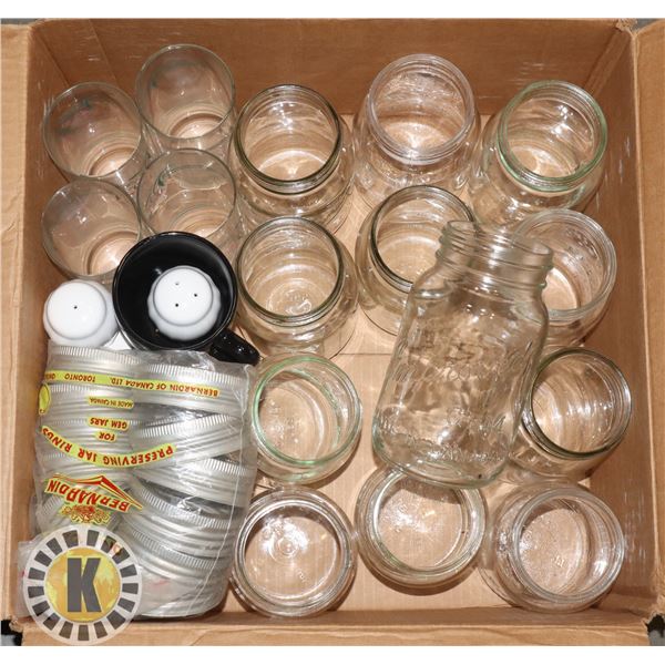 BOX OF CANNING JARS