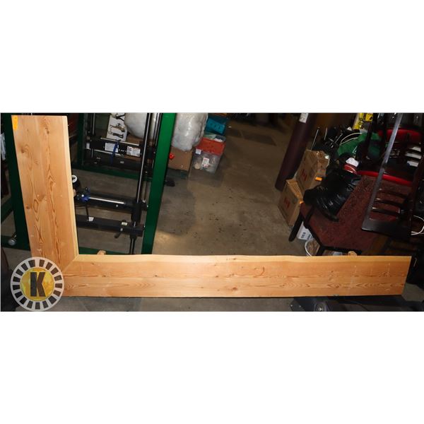 SEIZED ASSET: L SHAPE WOOD WALL MOUNT SHELF