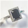 Image 2 : 14K WHITE GOLD SAPPHIRE(1.8CT) DIAMOND(0.22CT)