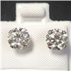 Image 1 : 10K WHITE GOLD MOISSANITE(2CT) EARRINGS