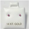 Image 1 : 14K WHITE GOLD RUBY EARRINGS, MADE IN CANADA