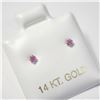 Image 2 : 14K WHITE GOLD RUBY EARRINGS, MADE IN CANADA