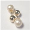 Image 2 : 10K YELLOW GOLD FRESH WATER PEARL 2IN1 EARRINGS)