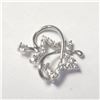 Image 2 : 14K WHITE GOLD CZ 1.1G PENDANT