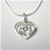 Image 1 : 10K WHITE GOLD CZ PENDANT WITH A FREE SILVER