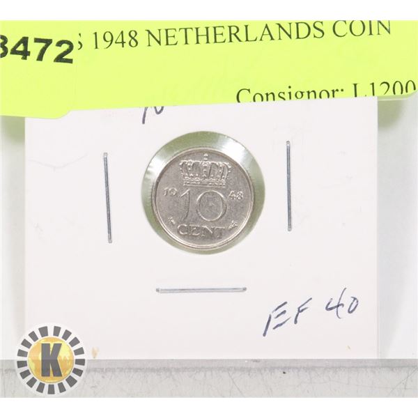 1948 NETHERLANDS 10 CENT