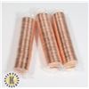 THREE ROLLS UNCIRCULATED 2012 CANADIAN PENNIES