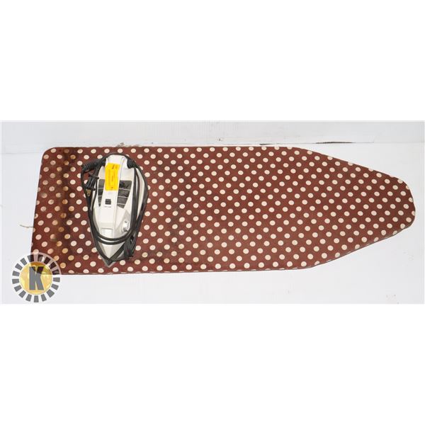 IRONING BOARD WITH IRON