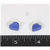 Image 1 : NEW 80'S STYLE PERIWINKLE HEART STUD EARRING