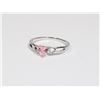 Image 1 : NEW DAINTY PINK RHINESTONE HEART RING