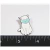 Image 1 : NEW WHITE KITTY WEARING PPE LAPEL PIN