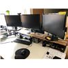 Image 1 : Complete computer with 3 LCD monitors and a HP prodesk 600G4SFF, including two ViewSonic VS15560, ke