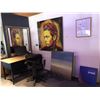 Image 1 : Large group of artworks and a framed mirror - assorted sizes