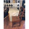 Image 1 : An office desk with a wooden chair - approx. 5" x 28.5" x 29.5"