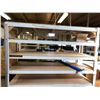 Image 1 : Heavy duty wooden industrial shelf (approx. 8ft wide x 7ft height)