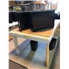 Image 2 : Custom made wooden heavy duty work table w/ carpet top (approx. 8 ft long x 4 ft wide)