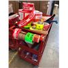 Image 3 : Group of 3 red rolling carts