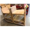 Image 1 : Group of 2 wooden 3 tier custom made carts