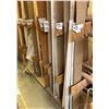 Image 2 : Large shelf lot of wood mouldings for picture frames w/ custom made shelving (approx. 10ft long)