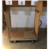 Image 2 : Group of 2 - 4 wheel dollies - includes one w/ custom made wooden panels