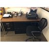 Image 1 : Complete workstation includes - 2 drawer desk, chair & 2 drawer filing cabinet