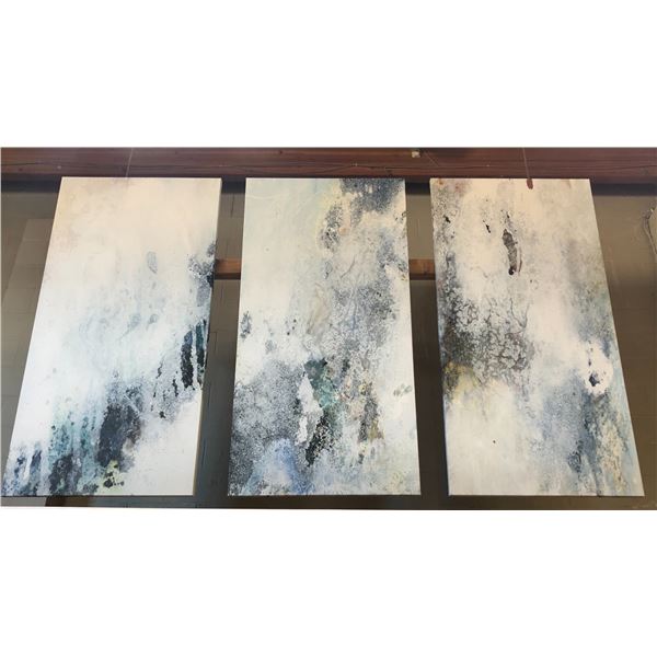 Group of 3 large canvases