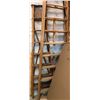 Image 2 : Group of 2 wooden ladders - (approx. 16ft height) & (approx. 8ft height)