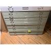 Image 3 : Group of 2 metal flat filing cabinet - 1 metal & 1 wooden