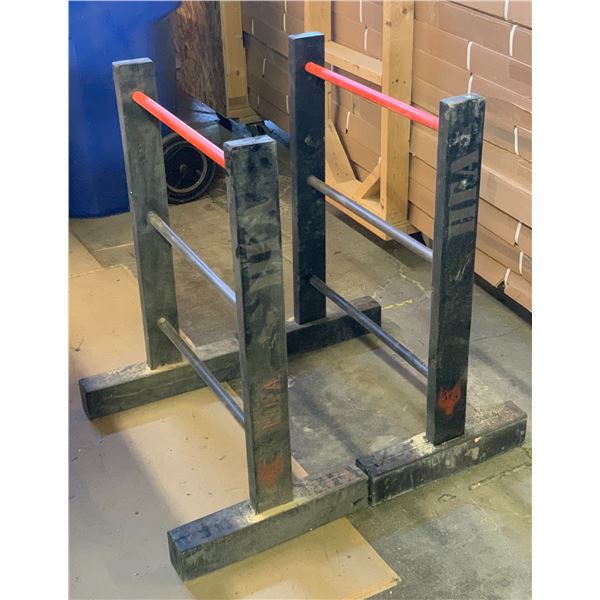 Group of 2 small cable reel stands