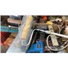Image 2 : BOX OF POWER TOOLS, POWER BAR, PAINT STICK AND MORE