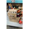Image 2 : BOX AND TRAY OF TOOLS, ADHESIVES