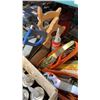 Image 3 : BOX AND TRAY OF TOOLS, ADHESIVES