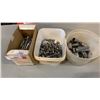 Image 1 : BOX AND 2 BINS OF SOCKETS AND WRENCHES