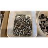 Image 3 : BOX AND 2 BINS OF SOCKETS AND WRENCHES