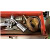 Image 8 : TRAY OF TOOLS AND TOOLBOX WITH CONTENTS