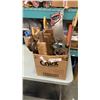 Image 1 : BOX OF HAND SAWS, TOOLS, WOOD PLANES, WIRE BRUSHES, LEVEL, HAND DRILLS