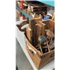 Image 2 : BOX OF HAND SAWS, TOOLS, WOOD PLANES, WIRE BRUSHES, LEVEL, HAND DRILLS
