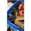 Image 4 : TOTE WITH SAFETY HARNESS, TOOL BELT, RYOBI CORDLESS DRILL