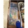 Image 5 : TRAY OF FISHING REELS, TACKLEBOX AND ORGANIZER WITH CONTENTS AND DOWNRIGGER