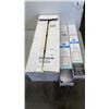 Image 4 : 8 WALL MOUNT LIGHT FIXTURES AND 2 BLINDS - 24 X 45 INCH AND 26 X 64 INCH