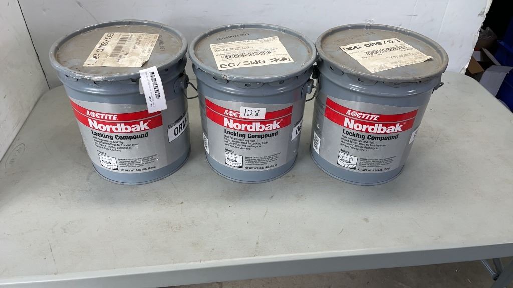 3 PAILS LOCTITE NORDBAK LOCKING COMPOUND