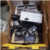 Image 2 : BOX OF MEDICAL EQUIPMENT AND INDUSTRIAL HANGING LIGHTS