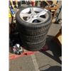 Image 1 : SET OF 4 NOKIAN 215/45 R17 TIRES ON 4 BOLT NISSAN RIMS