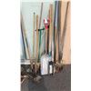Image 1 : BUNDLE OF GARDEN TOOLS, SHOVELS, RAKES, PITCHFORKS