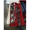 Image 7 : RED TOOLBOX WITH SOCKETS, TOOLS, WRENCHES