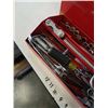 Image 8 : RED TOOLBOX WITH SOCKETS, TOOLS, WRENCHES