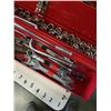 Image 9 : RED TOOLBOX WITH SOCKETS, TOOLS, WRENCHES