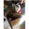 Image 1 : BOX AND CRATE OF TOOLS, LIFTING STRAPS, AIRCRAFT CABLE AND MORE