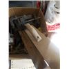 Image 3 : BOX AND CRATE OF TOOLS, LIFTING STRAPS, AIRCRAFT CABLE AND MORE
